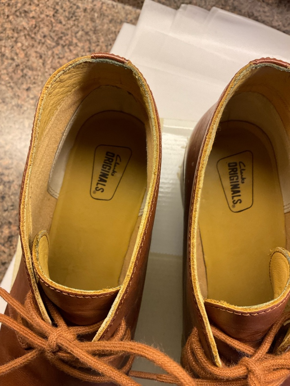 Clark’s Cognac Leather Ankle Boots 9 - Picture 3 of 5